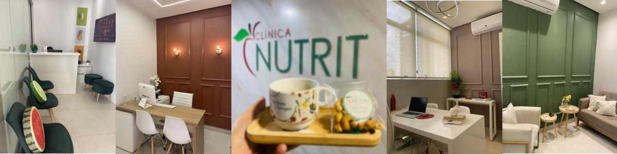 Salas e recepção da clínica de nutrição e psicologia Nutrit